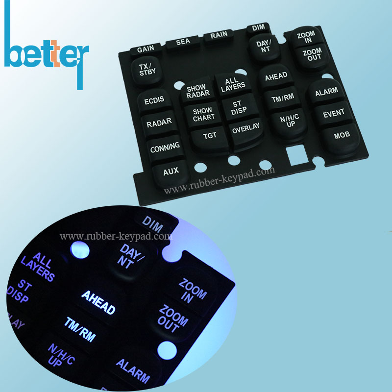 Elstomer Plastic Rubber Laser Etched Switches