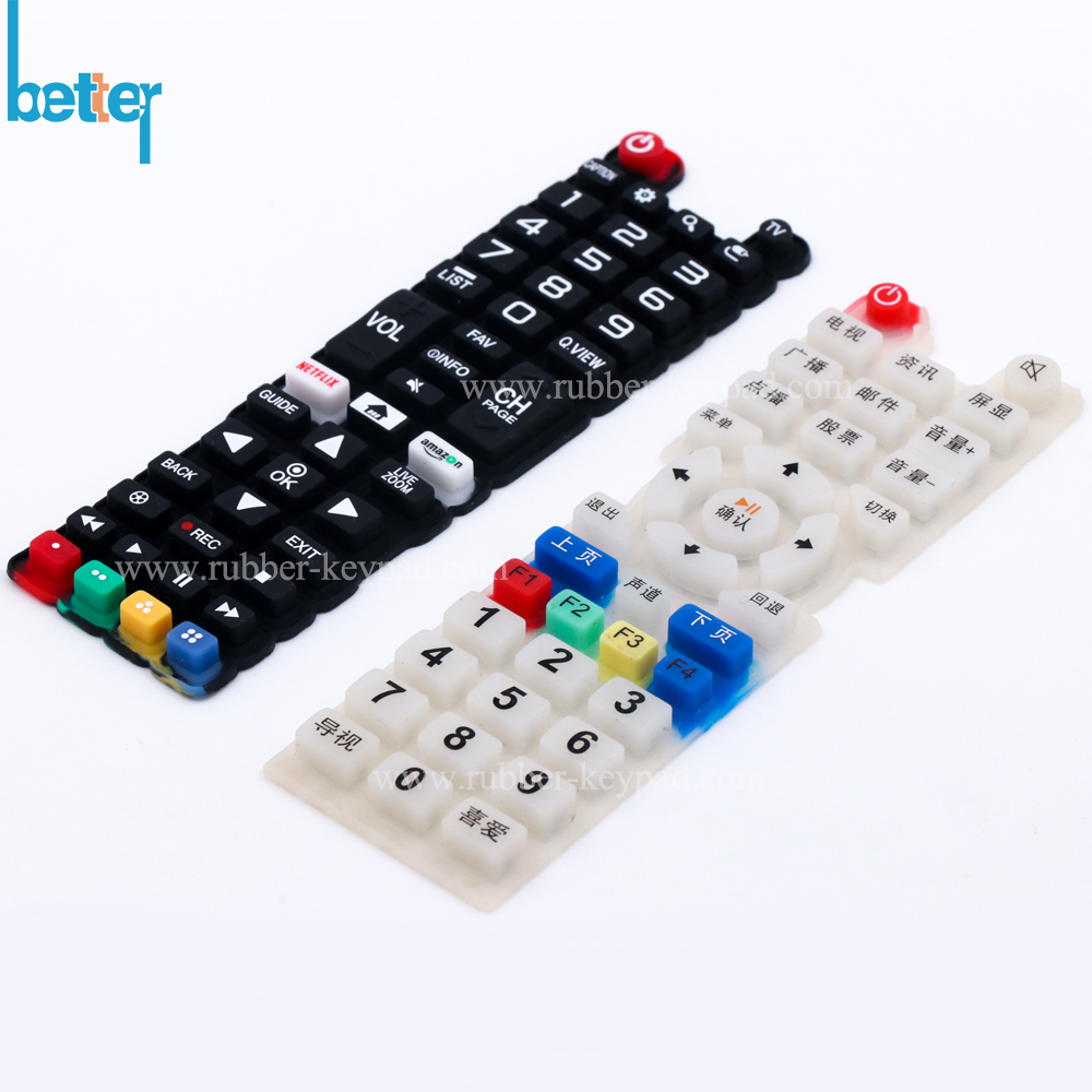 Custom TV Remote Control Silicone Rubber Keypad from China manufacturer